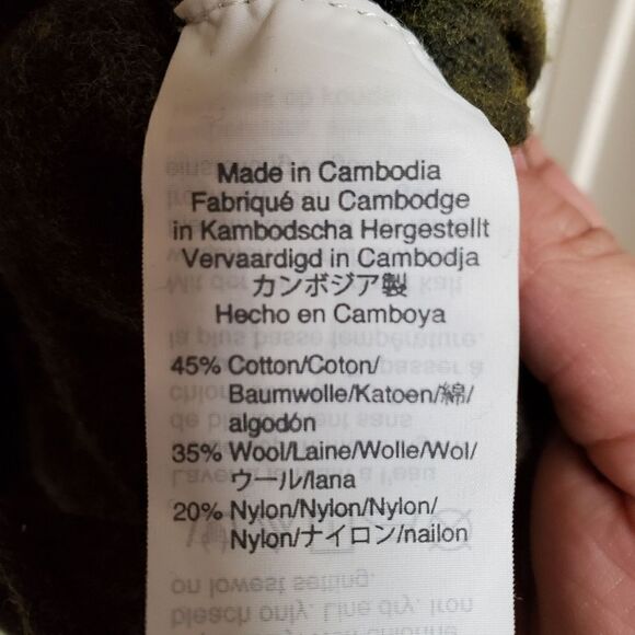 J crew factory sweater womens size xs green vneck wool blend essential fall - Picture 3 of 9